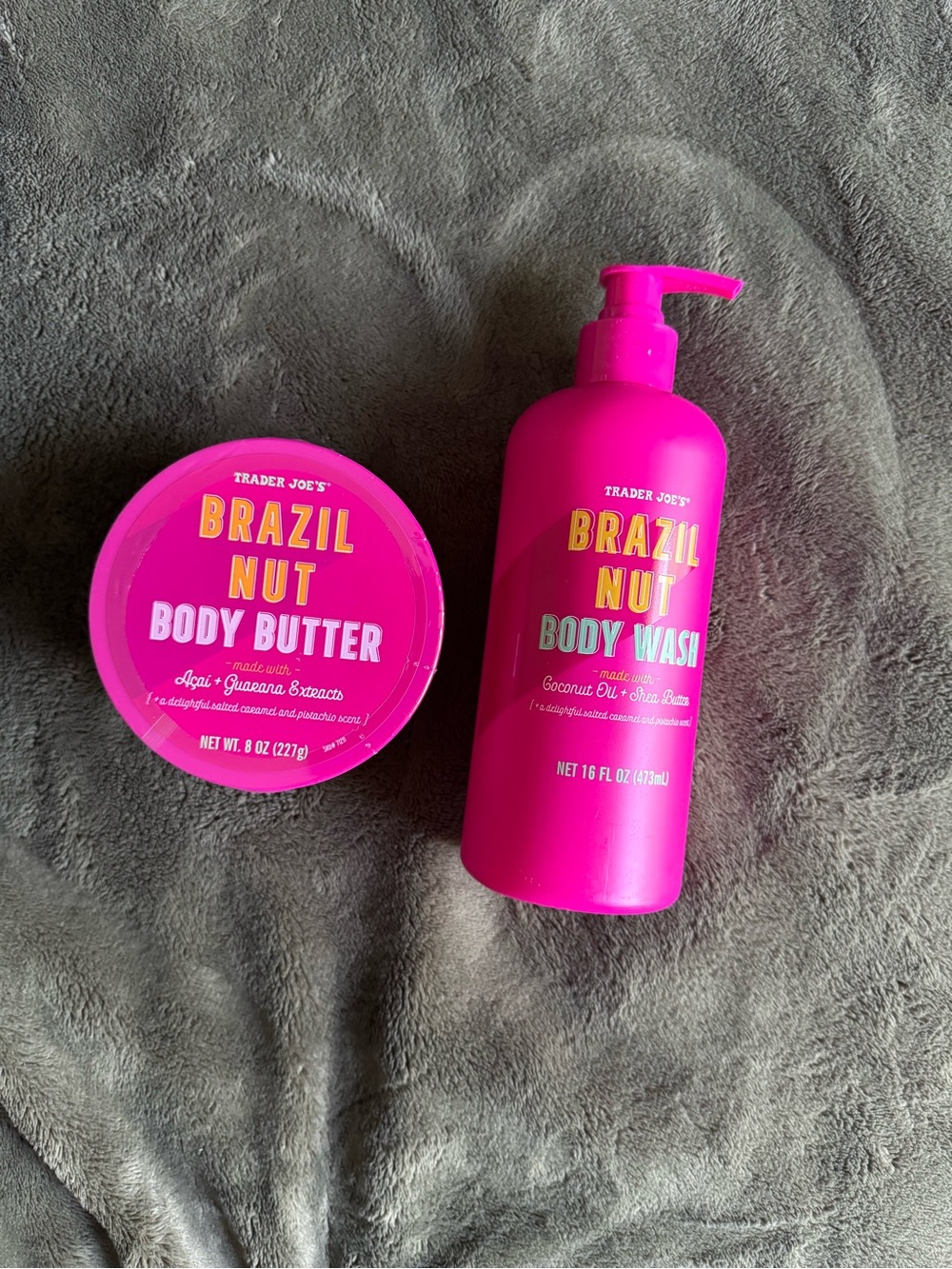 Trader Joe's Brazil Nut Body Butter & Body Wash - Bright Pink